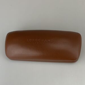Longchamp Sunglasses Eyeglasses Case Only Clamshell Brown Hardcase